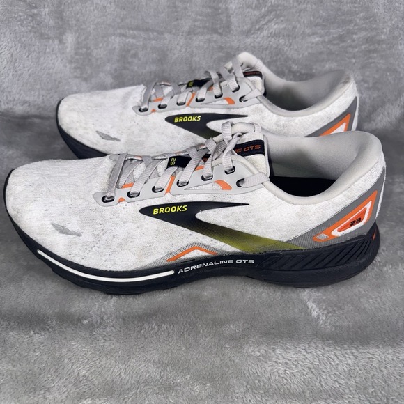 Brooks Adrenaline GTS 23 Men's 10.5 shoes white/orange athletic Running Sneakers - Picture 4 of 11